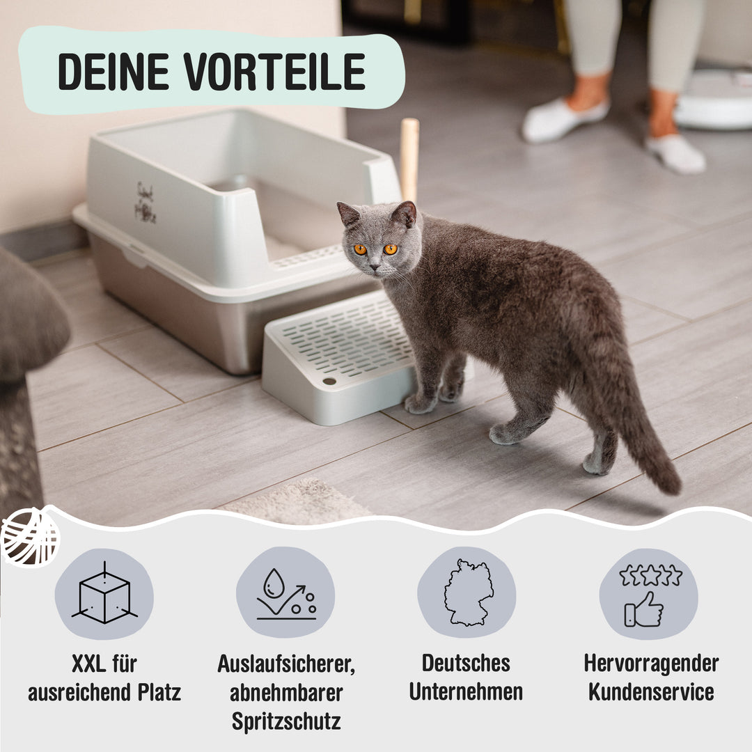 Katzentoilette Edelstahl - 3 Varianten