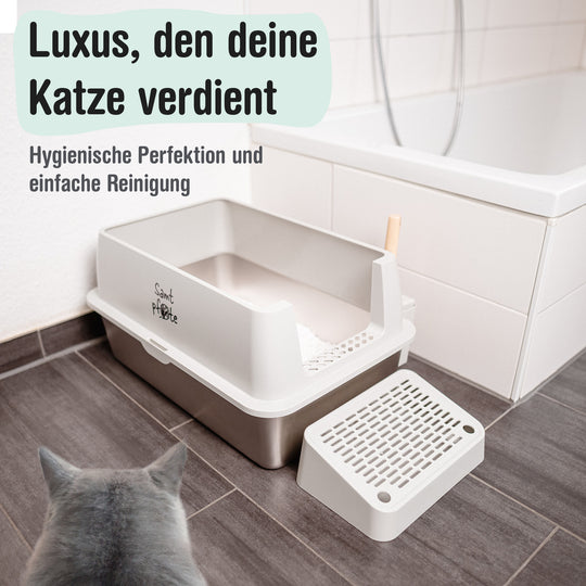 Katzentoilette Edelstahl - 3 Varianten