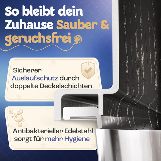 Samtpfote® GRANDE – XXXL Edelstahl Katzenklo für große Katzen