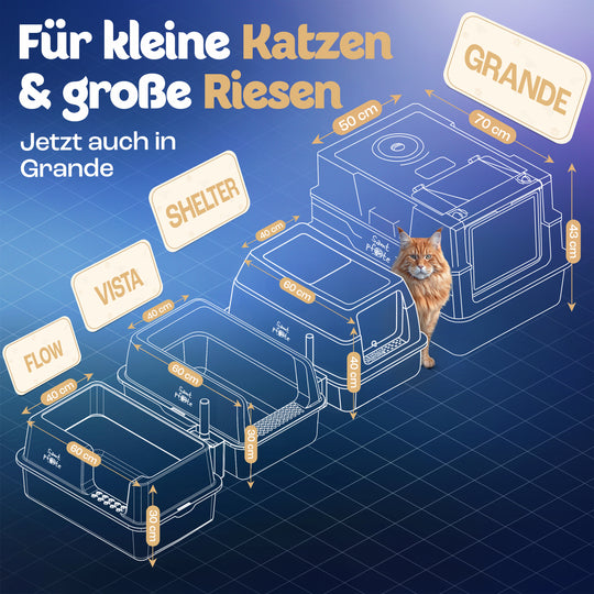 Samtpfote® GRANDE – XXXL Edelstahl Katzenklo für große Katzen