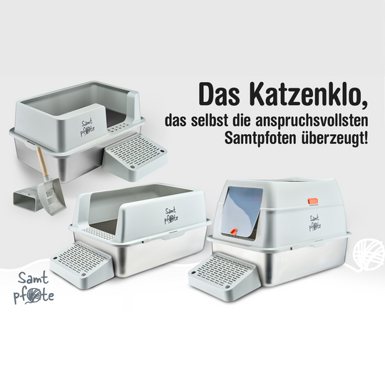 Katzentoilette Edelstahl - 3 Varianten